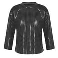 thumbnail image 1 of Hienoo Girls Sequin Glitter T Shirt Long Sleeved Stage Performance Dance T-Shirt, 1 of 6