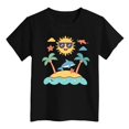 thumbnail image 1 of Hienoo Infant Girls Short Sleeve T-Shirt Island Print Beach Holiday T Shirt, Sizes 12M-9T, 1 of 3