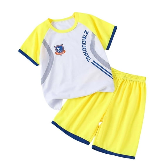 Hienoo Little Boys Outfits Tracksuit Short Sleeve Sports T-Shirt Shorts Set Summer 2-Piece Set