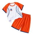 thumbnail image 1 of Hienoo Little Boys Outfits Tracksuit Short Sleeve Sports T-Shirt Shorts Set, 1 of 3