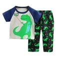 thumbnail image 1 of Hienoo Little Boys Pajamas Cute Cartoon Short Sleeved Top and Pants Sleepwear, 1 of 2