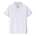thumbnail image 1 of Hienoo Little Boys Short Sleeve Polo Shirt Solid Color Casual T-Shirt Summer Basic T Shirt, 1 of 6