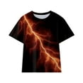 thumbnail image 1 of Hienoo Little Boys T-Shirt Lightning Print Short Sleeve T Shirt Summer Active Tshirt, 1 of 2