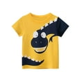 thumbnail image 1 of Hienoo Little Boys T-Shirt Short Sleeved Cartoon Dinosaur Print Cotton Soft Versatile Tee Shirt, 1 of 6