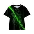thumbnail image 1 of Hienoo Little Boys' Tee Lightning Print Short Sleeve T Shirt Summer Active Tshirt, 1 of 2