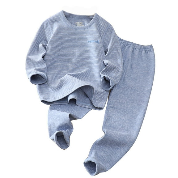 Hienoo Little Boys Thermal Underwear Set Snug-Fit Long Sleeve Top Pants Pajamas