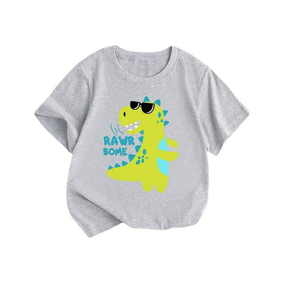 Hienoo Little Boys Tshirt Short Sleeve Graphic T Shirt Summer Casual T Shirt