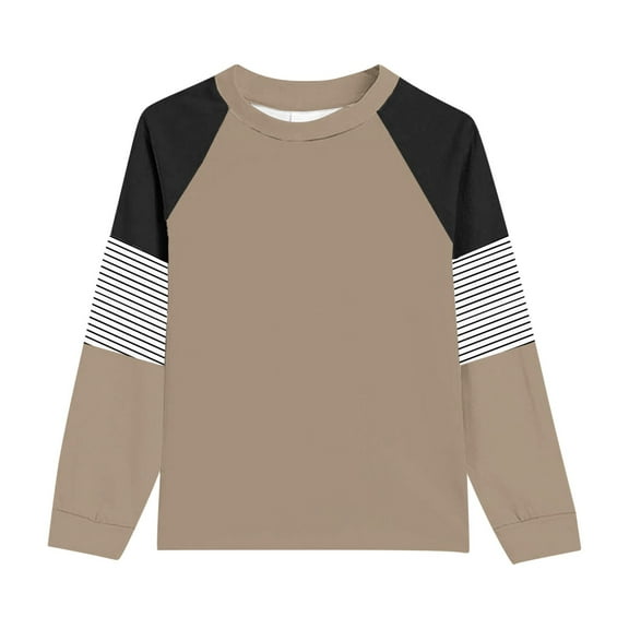 Hienoo Little Girls Casual T-Shirt Long Sleeve Round Neck T Shirt Kids Loose Soft Tshirt