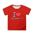 thumbnail image 1 of Hienoo Little Girls Mother's Day Tee Shirt Letter Print Short Sleeve T-Shirt, Sizes 3-13, 1 of 3