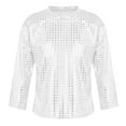 thumbnail image 1 of Hienoo Little Girls Sequin Glitter T Shirt Long Sleeved Stage Performance Dance T-Shirt, 1 of 5
