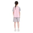 thumbnail image 1 of Hienoo Little Girls Sports Outfits Casual Short Sleeve T Shirt Shorts Set, Sizes 6-8Y, 1 of 3