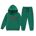 thumbnail image 1 of Hienoo Little Girls Sweatsuits New York Printed Hoodie Jogger Pants Casual Sport Outfits, 1 of 2