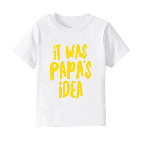 Hienoo Little Girls T Shirt Letter Print Short Sleeve Tshirt Versatile Pullover T-Shirt