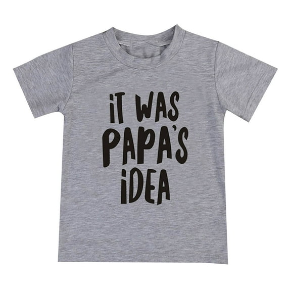 Hienoo Little Girls Tee Shirt Letter Print Short Sleeve T Shirt Summer Casual T Shirt