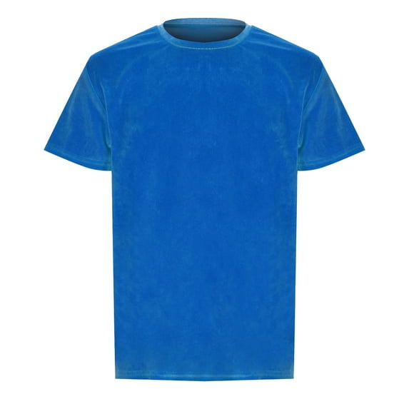 Hienoo Men's Plus Size Velvet Hop T-Shirt Short Sleeve Crew Neck T Shirt Casual Active Tee