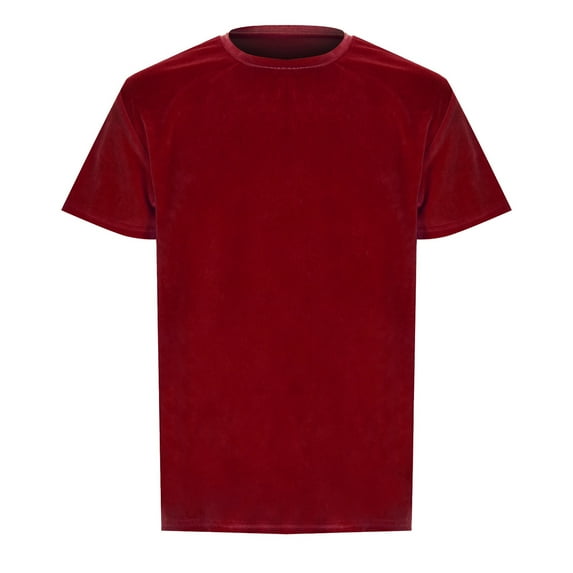 Hienoo Men's Plus Size Velvet Hop T-Shirt Short Sleeve Crew Neck T Shirt Versatile Pullover T-Shirt