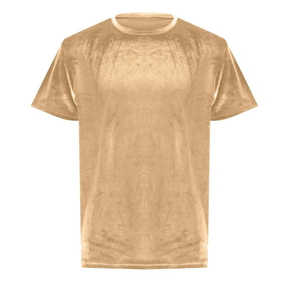 Hienoo Men's Velvet Hop T-Shirt Short Sleeve Crew Neck T Shirt Summer Daily Tshirt