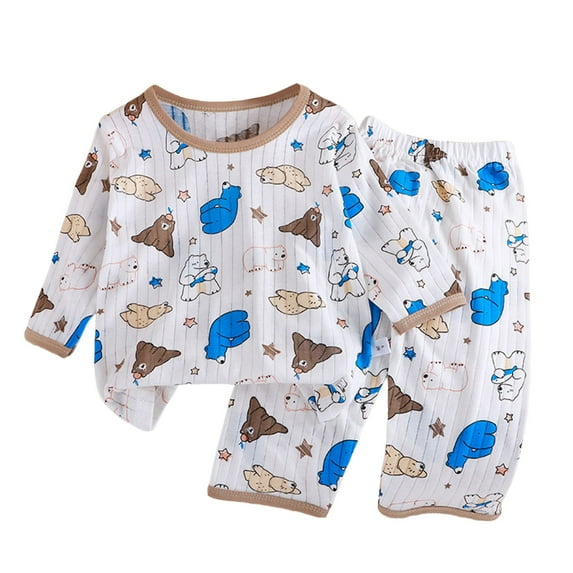 Hienoo Newborn Boys Pajamas Cartoon Short Sleeve Summer T-Shirt & Shorts Set Sleepwear Pjs