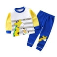 thumbnail image 1 of Hienoo Newborn Girls Pajamas Cartoon Print Long Sleeve Top Pants Sleepwear, Sizes 6M-4T, 1 of 3