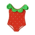 thumbnail image 1 of Hienoo Newborn Girls Strawberry Print One-Piece Swimsuit Bathing Suit UPF 50+ Swimwear, 1 of 4