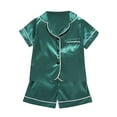 thumbnail image 1 of Hienoo Pajamas for Boys Solid Color Classic Nightwear Sleepwear, 2-Piece, Sizes 6M-3T, 1 of 4