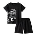 thumbnail image 1 of Hienoo Summer Boys Outfits Dinosaur Short Sleeve Crewneck T Shirt Shorts Set, Sizes 2-14, 1 of 7