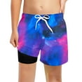 thumbnail image 1 of Hienoo Summer Boys Swim Trunks with Compression Liner Board Shorts Bathing Suit, Sizes 5-16, 1 of 3