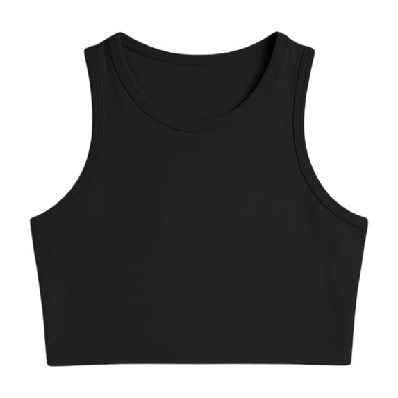Hienoo Summer Girls Athletic Tank Top Stretch Breathable Sleeveless Crop Top, Sizes 1-14