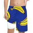 thumbnail image 1 of Hienoo Teen Boys Swimming Trunks with Compression Liner Print Board Shorts, 1 of 4