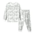 thumbnail image 1 of Hienoo Toddler Boys DIY Hand Painted Pajamas Dinosaur Prints Long Sleeve Sleepwear Outfits, 1 of 2