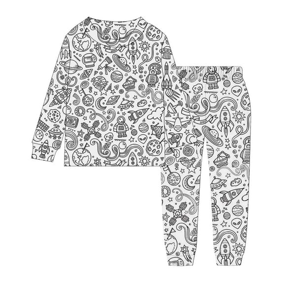 Hienoo Toddler Boys Pajamas DIY Hand Painted Homewear Set Colouring Sleepwear Outfits