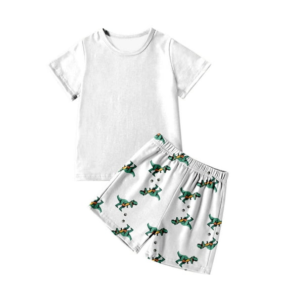 Hienoo Toddler Boys Pajamas Short Sleeves Top and Shorts Homewear Loungewear, Sizes 3-4T