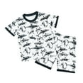 thumbnail image 1 of Hienoo Toddler Boys Summer Outfits Shark Print Short Sleeve T-Shirt Shorts Set, Sizes 2-8, 1 of 8