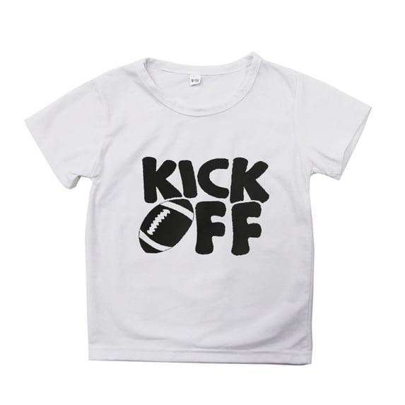 Hienoo Toddler Boys T Shirt Rugby Football Print Short Sleeve T-Shirt Summer Casual Tshirt