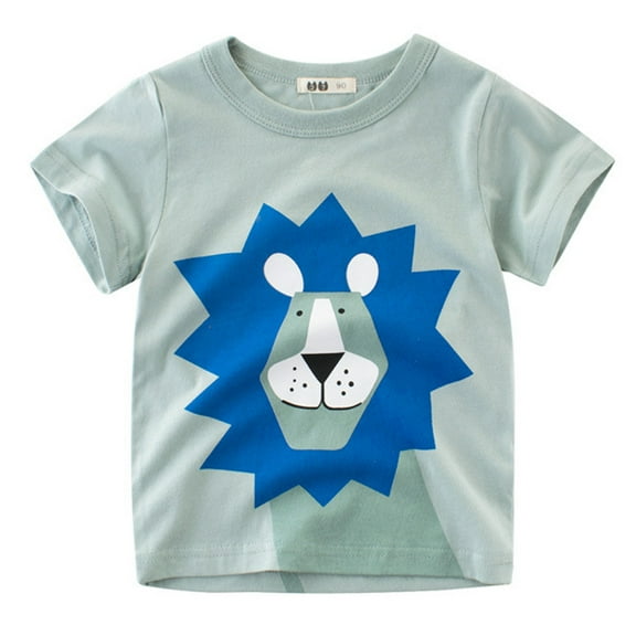 Hiijoy Toddler Boys Graphic T-Shirt Cartoon Animal Print Short Sleeve T Shirt, Sizes 1-7