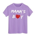 thumbnail image 1 of Hienoo Toddler Boys Tee Shirt Mama's Boy Printed Short Sleeve T Shirt Kids Soft Cute T-Shirt, 1 of 3