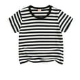 thumbnail image 1 of Hienoo Toddler Boys Tee Shirt Striped Short Sleeve T Shirt Children's Casual Tshirt, 1 of 2