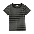 thumbnail image 1 of Hienoo Toddler Boys Tee Shirt Striped Short Sleeve T Shirt Summer Casual T Shirt, 1 of 2