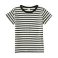thumbnail image 1 of Hienoo Toddler Boys Tshirt Striped Short Sleeve T Shirt Summer Casual T Shirt, 1 of 3