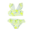 thumbnail image 1 of Hienoo Toddler Girls Bikini Swimsuit Lemon Prints Ruffle Swimwear Bathing Suit,2-Piece, 1 of 5