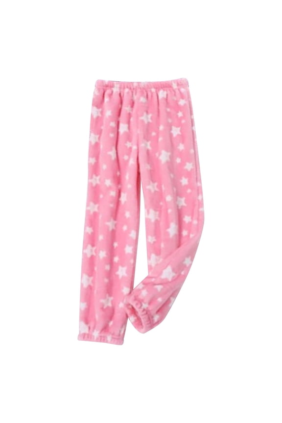Toddler Girls Flannel Pajama Pants Cozy Fuzzy Homewear Sweatpants Sleepwear Trousers