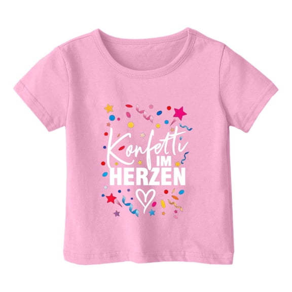Hienoo Toddler Girls Graphic T-Shirt Short Sleeve Casual Summer T Shirt, Sizes 1-13