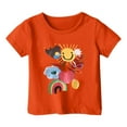 thumbnail image 1 of Hienoo Toddler Girls Graphic T-Shirt Short Sleeve Round Neck T Shirt Summer Casual Tee Shirt, 1 of 3