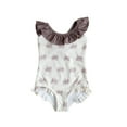 thumbnail image 1 of Hienoo Toddler Girls Ruffle One-Piece Swimsuit Quick Drying UPF50+ Swimwear, Sizes 1-8, 1 of 3