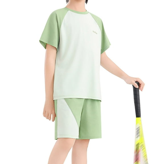 Hienoo Toddler Girls Sports Outfits Casual Short Sleeve T Shirt Shorts Set, Sizes 4-5T