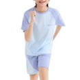thumbnail image 1 of Hienoo Toddler Girls Sports Outfits Casual Short Sleeve T Shirt Shorts Set, Sizes 4-5T, 1 of 3