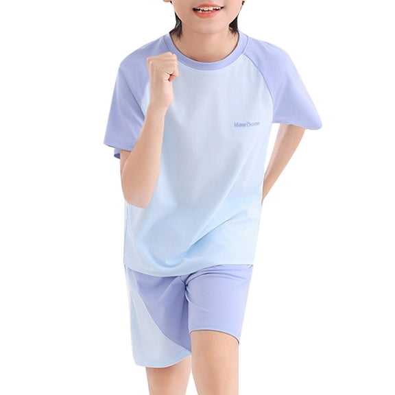 Hienoo Toddler Girls Sports Outfits Casual Short Sleeve T Shirt Shorts Set, Sizes 4-5T