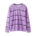 thumbnail image 1 of Hienoo Toddler Girls Striped T Shirt Long Sleeve Crewneck T-Shirt Kid's Casual Undershirt, 1 of 8