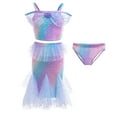 thumbnail image 1 of Hienoo Toddler Girls Swimsuit Ruffle Tankini Set Skirt Beach Bathing Suit, 3-Piece, 1 of 2