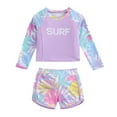 thumbnail image 1 of Hienoo Toddler Girls Swimsuit UPF 50+ Quick Drying Rash Guard Shorts Bathing Suit, Sizes 3-7, 1 of 6